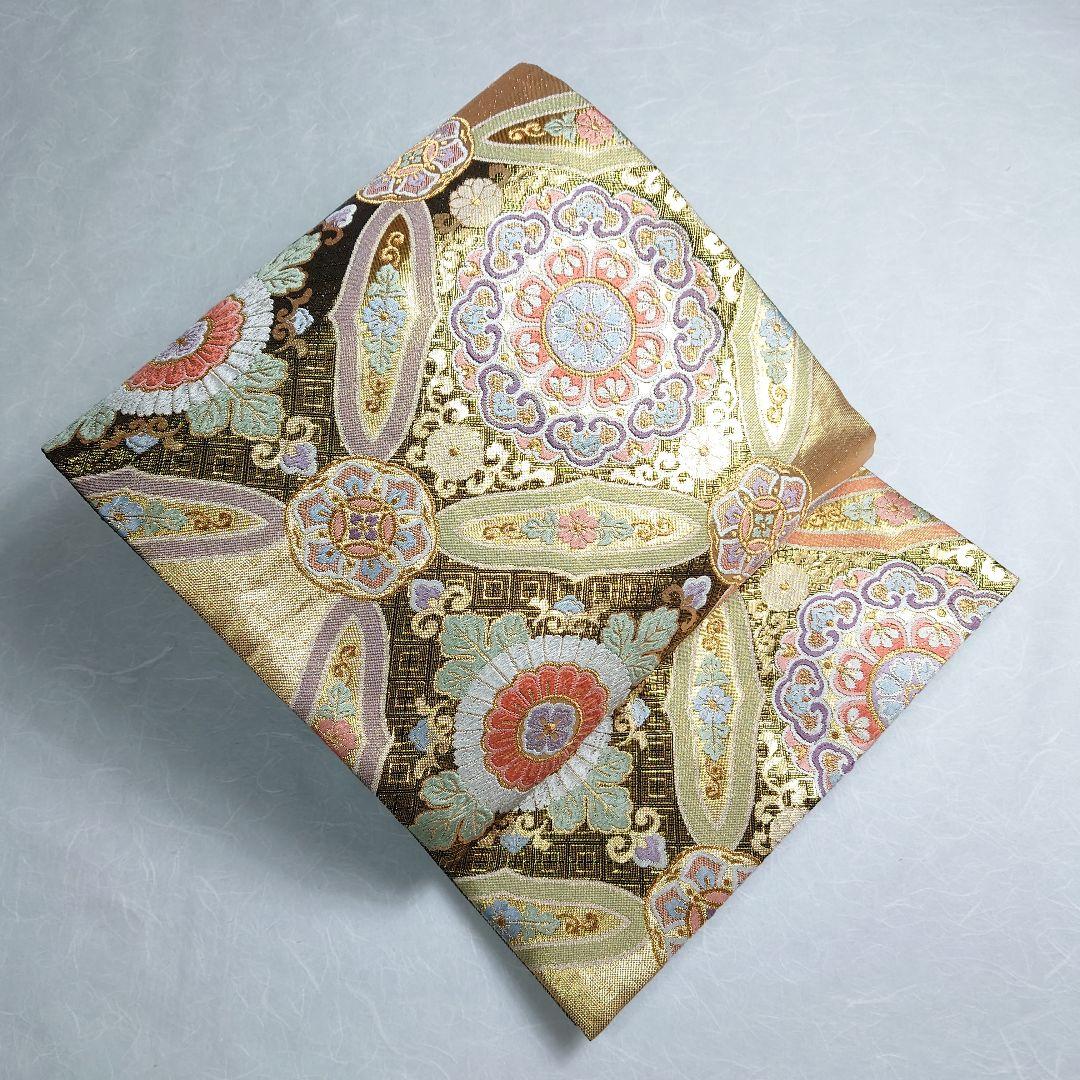 正絹 袋帯 六通柄 三越誂製 正倉院図案 高級 振袖 極上 逸品 2/26 販売終了予定／期間限定】【中古】 正絹 袋帯 振袖用 成人式