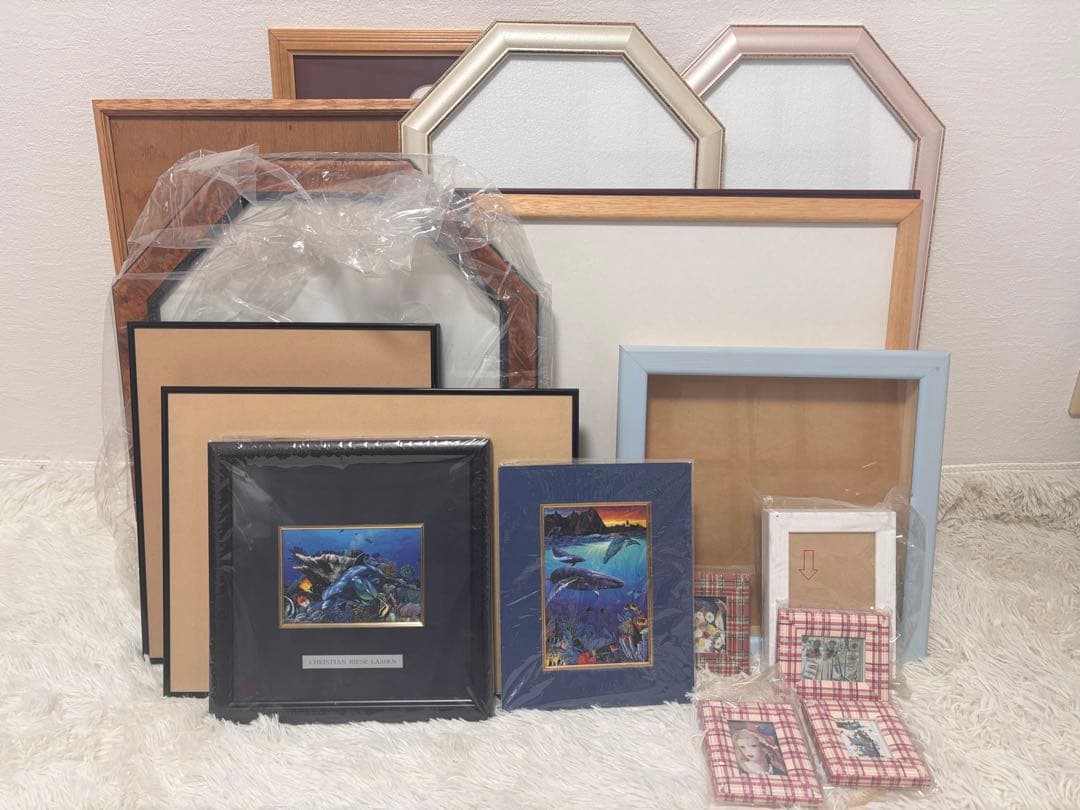 まとめ売り　19点　額縁　絵画　フォトフレーム　金属製　海　木製　写真　ラッセン ラッセン ミニアート「ジェネシス」額縁 2種展開 絵画 インテリア雑貨