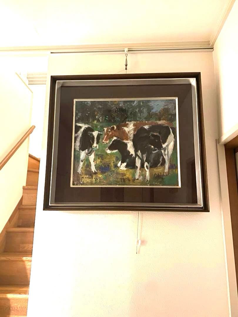 女優・奈良岡朋子の父 作家 奈良岡正夫 絵画 代表とも言える牛 - メルカリ