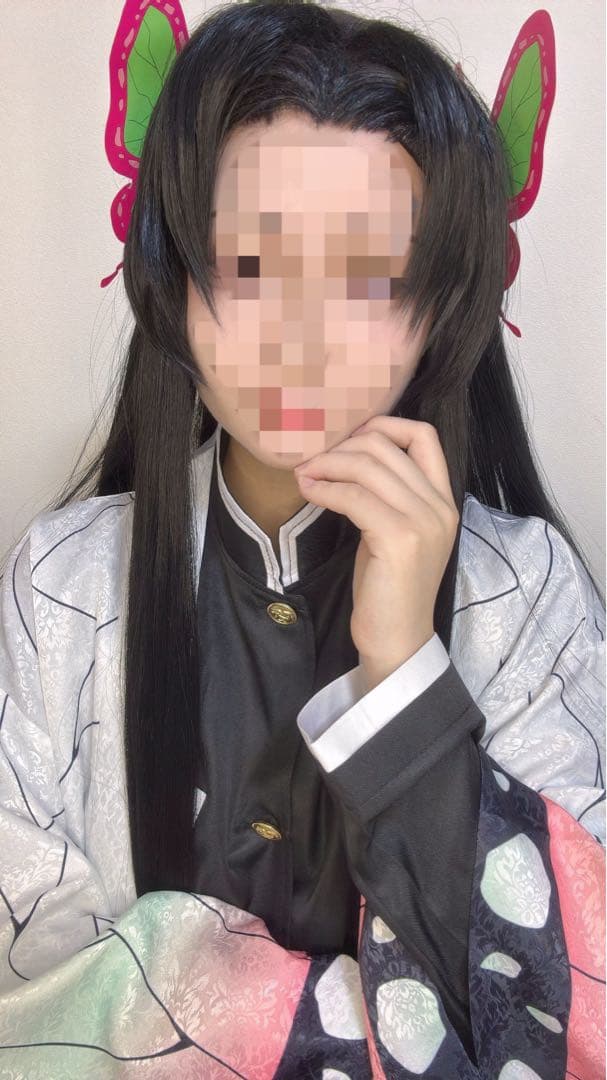 胡蝶カナエ コスプレ ウィッグ 衣装 鬼滅の刃 フルセット 送料無料◇鬼滅の刃 風 胡蝶 しのぶ /胡蝶カナエ コスプレ衣装