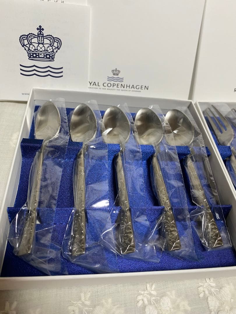 ロイヤルコペンハーゲン シェラン スプーンフォークセット 計10本
