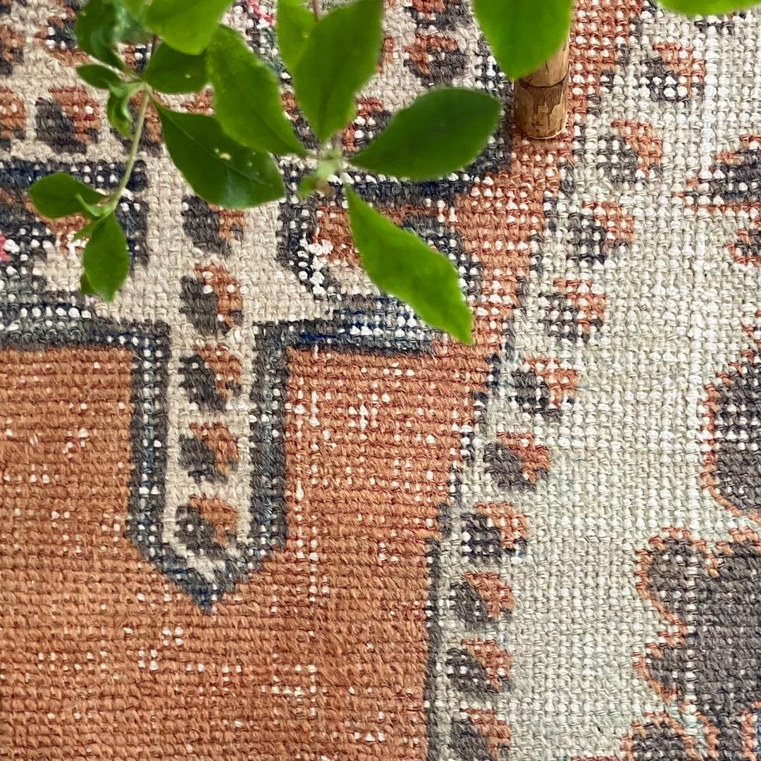 アヴァノス 42×82くすみオレンジ ブラウニーブラウン トルコ