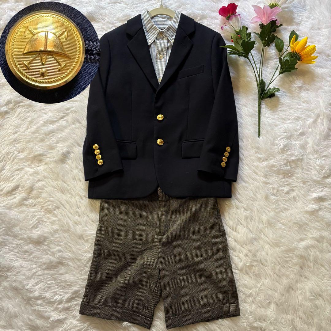 ✨美品/3点✨ラルフローレン セットアップ スーツ 紺ブレ 金ボタン