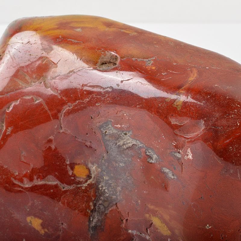 天然石 鑑賞石 佐渡赤玉石 赤石 置物 重さ約2.3㎏ 唐木台付 V R6490