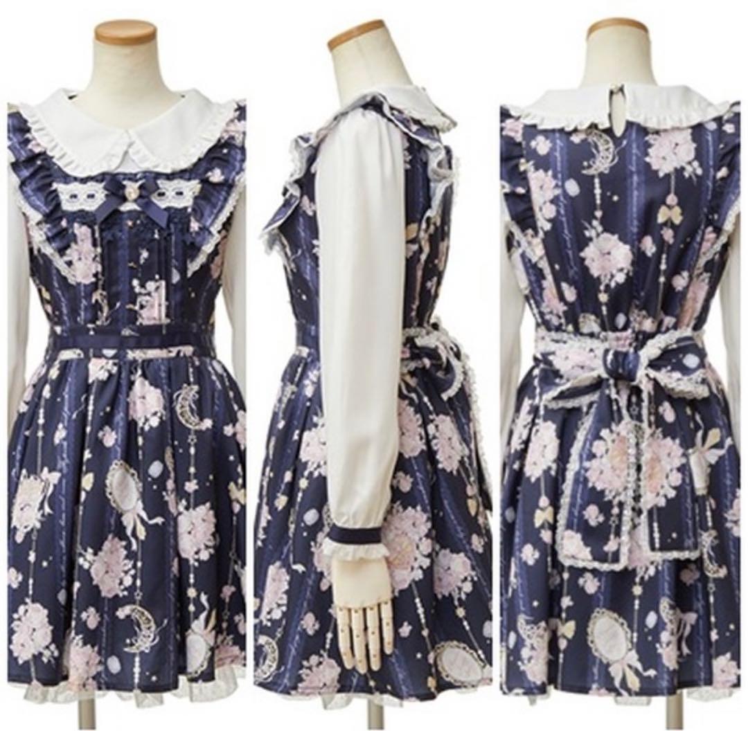 LIZLISAジュエリー柄 ワンピース ネイビー - メルカリ