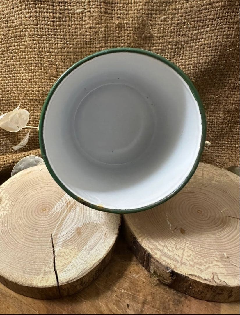 フランスヴィンテージ BB社 ホーローキャニスター ローレルリース柄