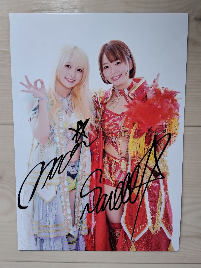 Sareee選手　なつぽい選手　サイン入りポートレート STARDOM Sareee選手 なつぽい選手 サイン入ポートレート STARDOM スターダム