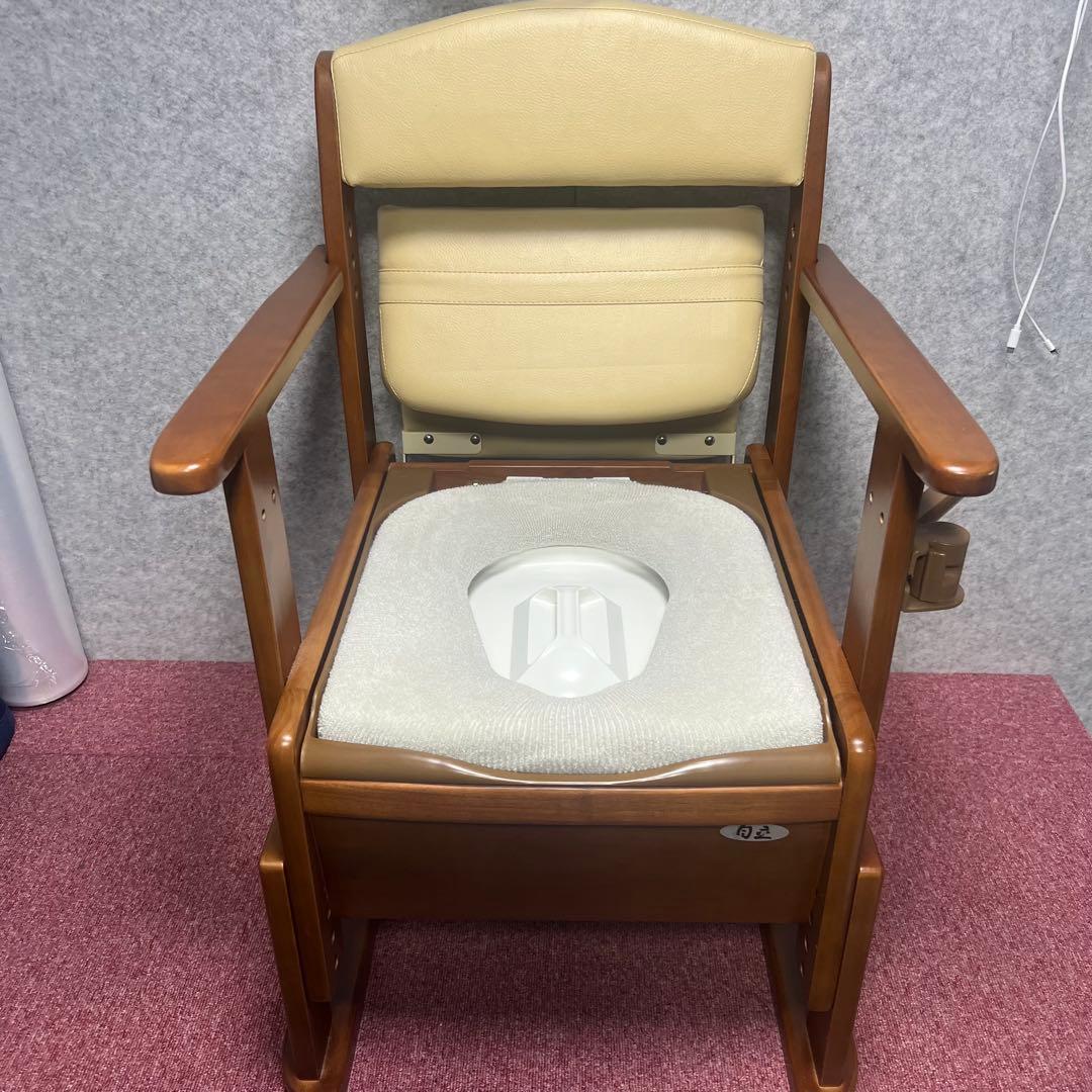 3356］アロン化成 安寿 家具調トイレ 自力6型N ポータブルトイレ