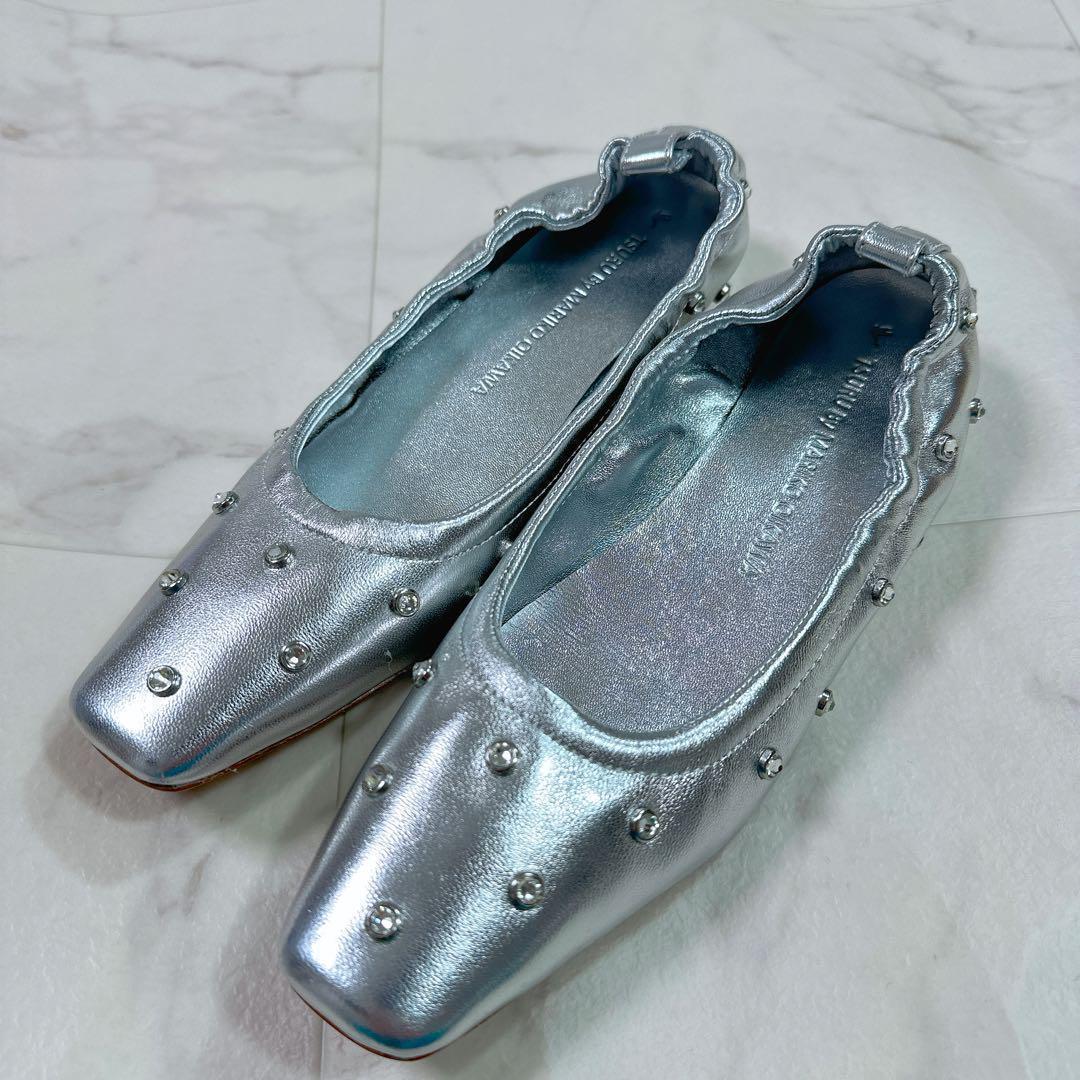 ツルバイマリコオイカワ Millenia バレエシューズ 今期 スタッズ