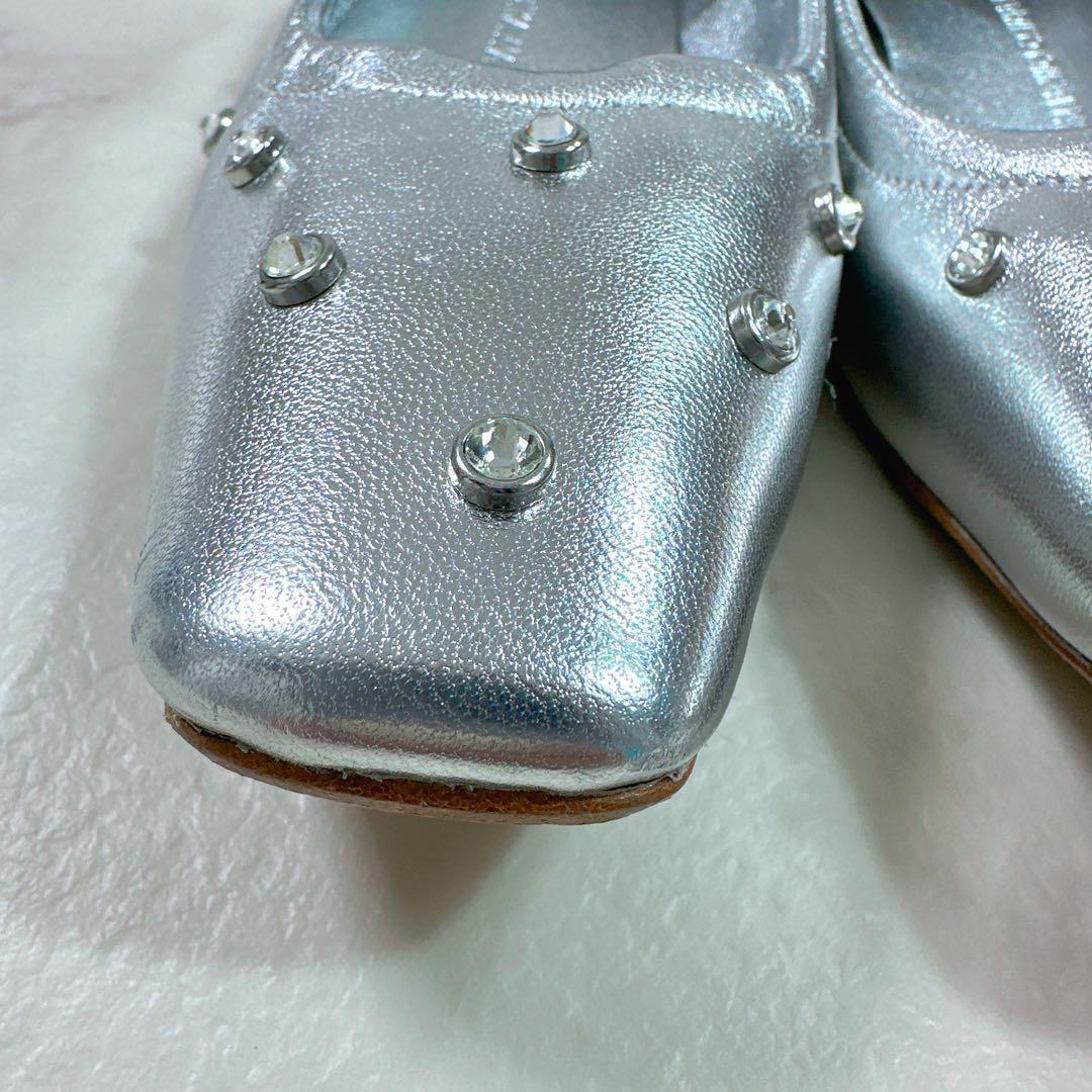 ツルバイマリコオイカワ Millenia バレエシューズ 今期 スタッズ