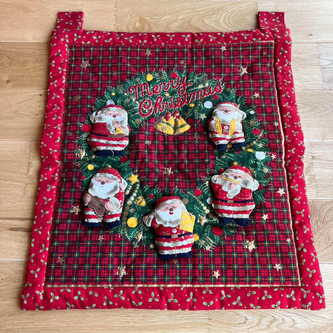 クリスマス サンタクロース タペストリー パッチワーク57㎝×50