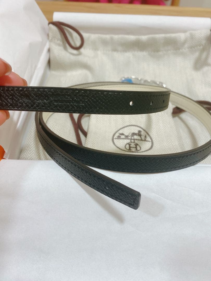 新品未使用黒色ベルトバックル 《カルーゼル》 & リバーシブルベルト 13 mm