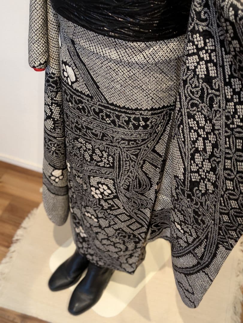 のん様 総絞り 振袖フルセット 身丈162裄67.5 黒 成人式 逸品 - メルカリ