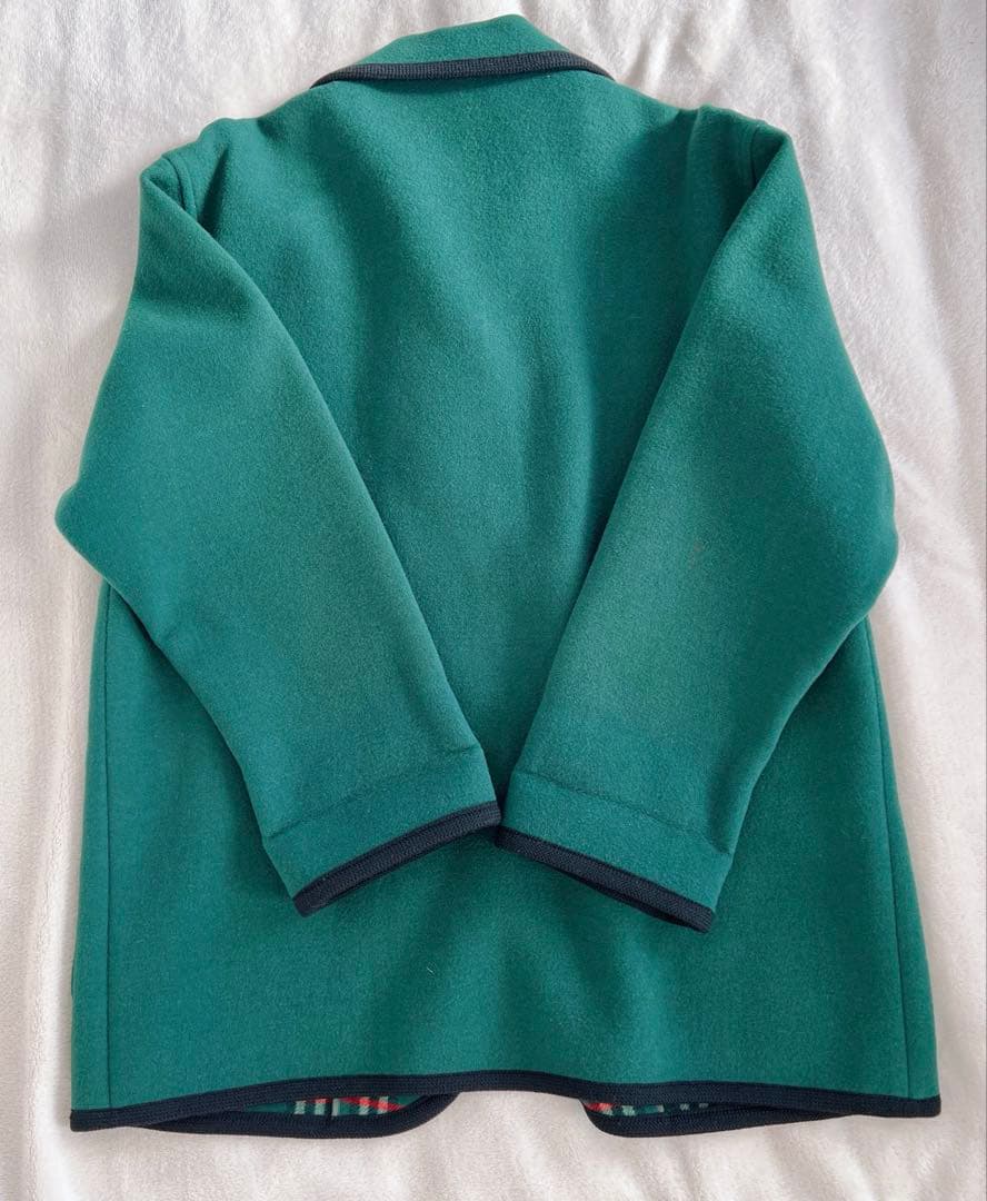 美品】Burberrys ピーコート カシミア混 ダブルフェイス 9号グリーン