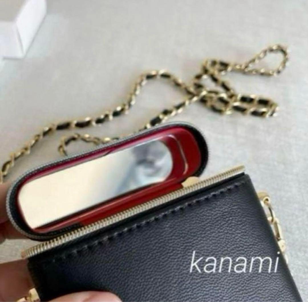 シャネル ノベルティ リップケースポーチ チェーン箱付き/新品未使用品