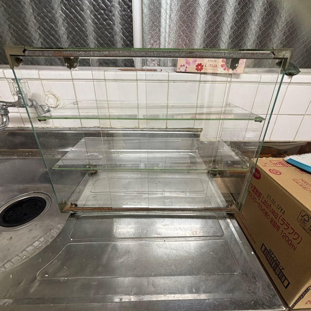 レトロ★ガラス　ショーケース　飾り棚　たばこ屋/お茶屋　★アンティーク たばこ屋 アンティーク ショーケース | ブリキのおもちゃ