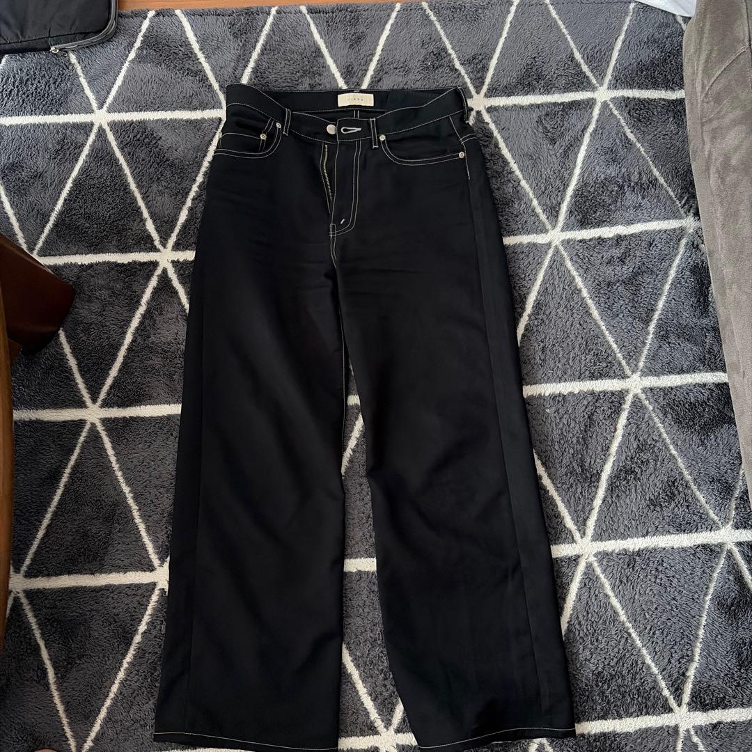 jieda ジエダ ブラック ワイドレッグパンツ - メルカリ