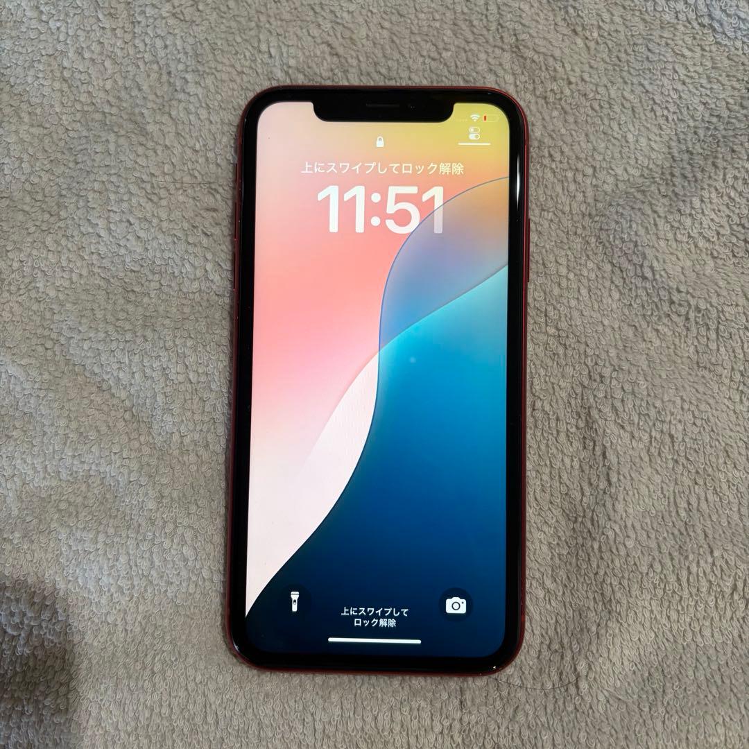 美品 iPhone XR 64GB レッド バッテリー 90% SIMロック解除