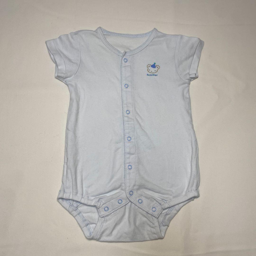 familiar ファミリア 水色 半袖ロンパース 70 - メルカリ