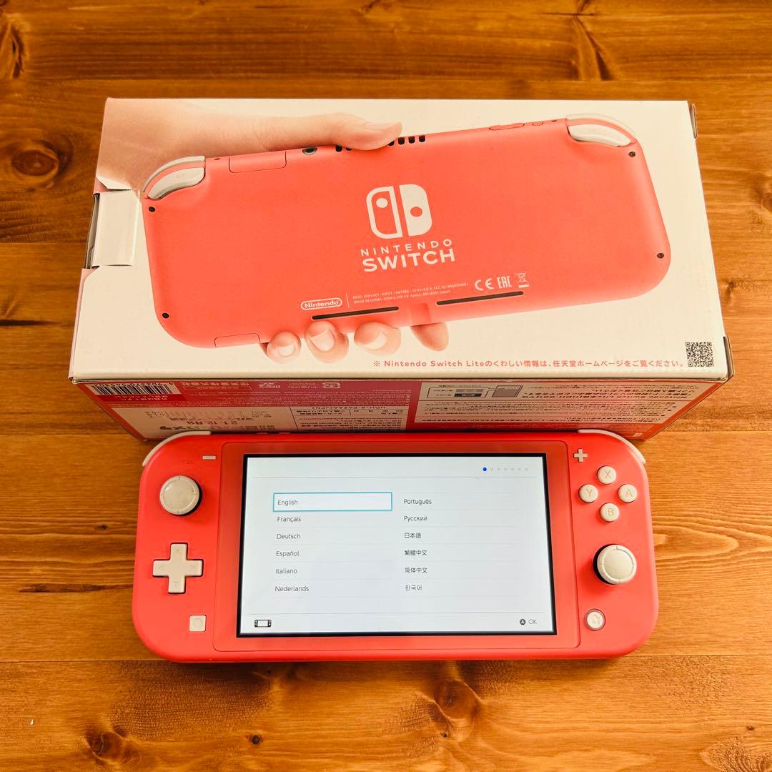 Nintendo Switch Lite コーラル 充電器付き　箱付き 中古・Nintendo Switch Lite コーラル・箱あり・充電器｜Yahoo!フリマ