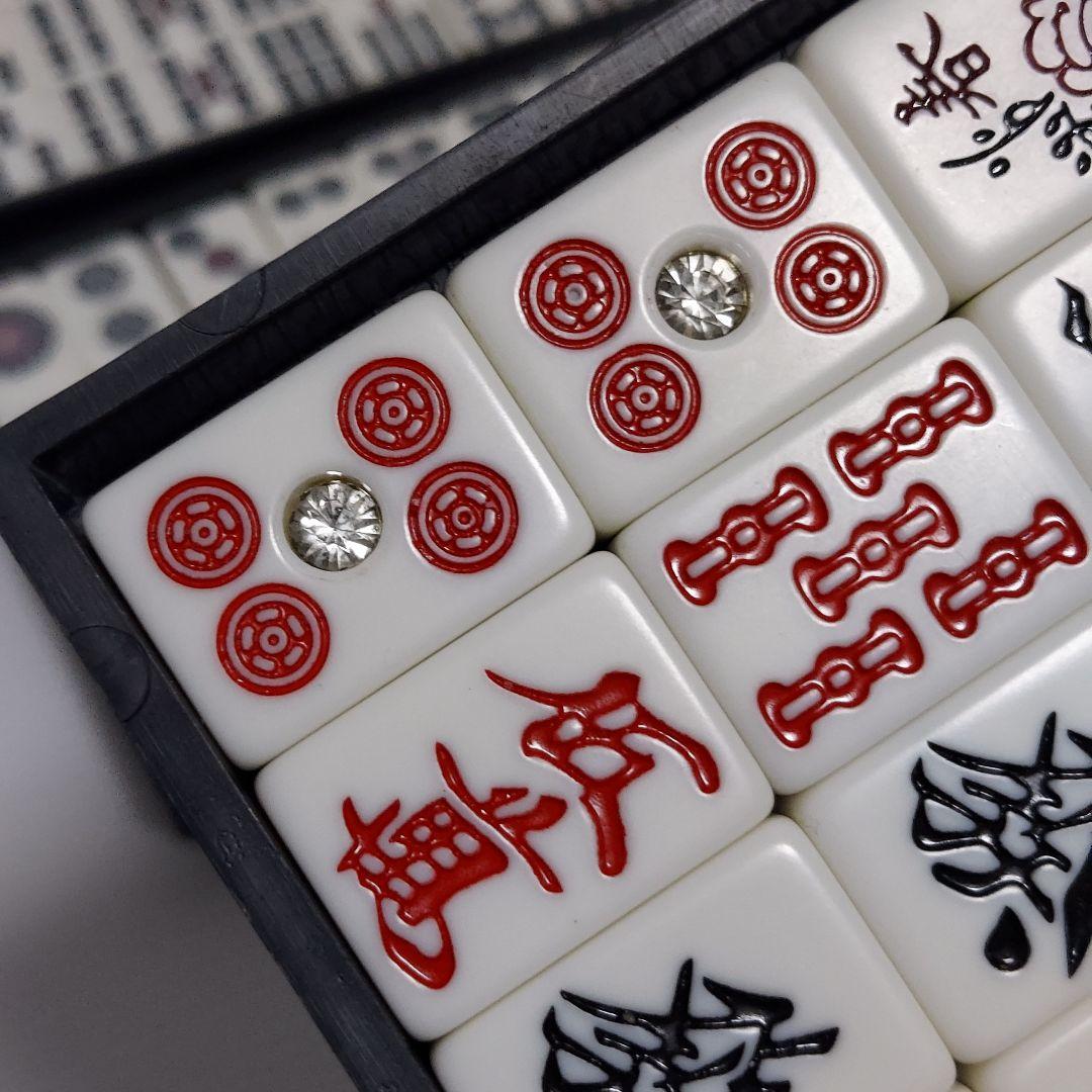 麻雀牌 竹 赤ドラ、模造ダイヤ入り - メルカリ