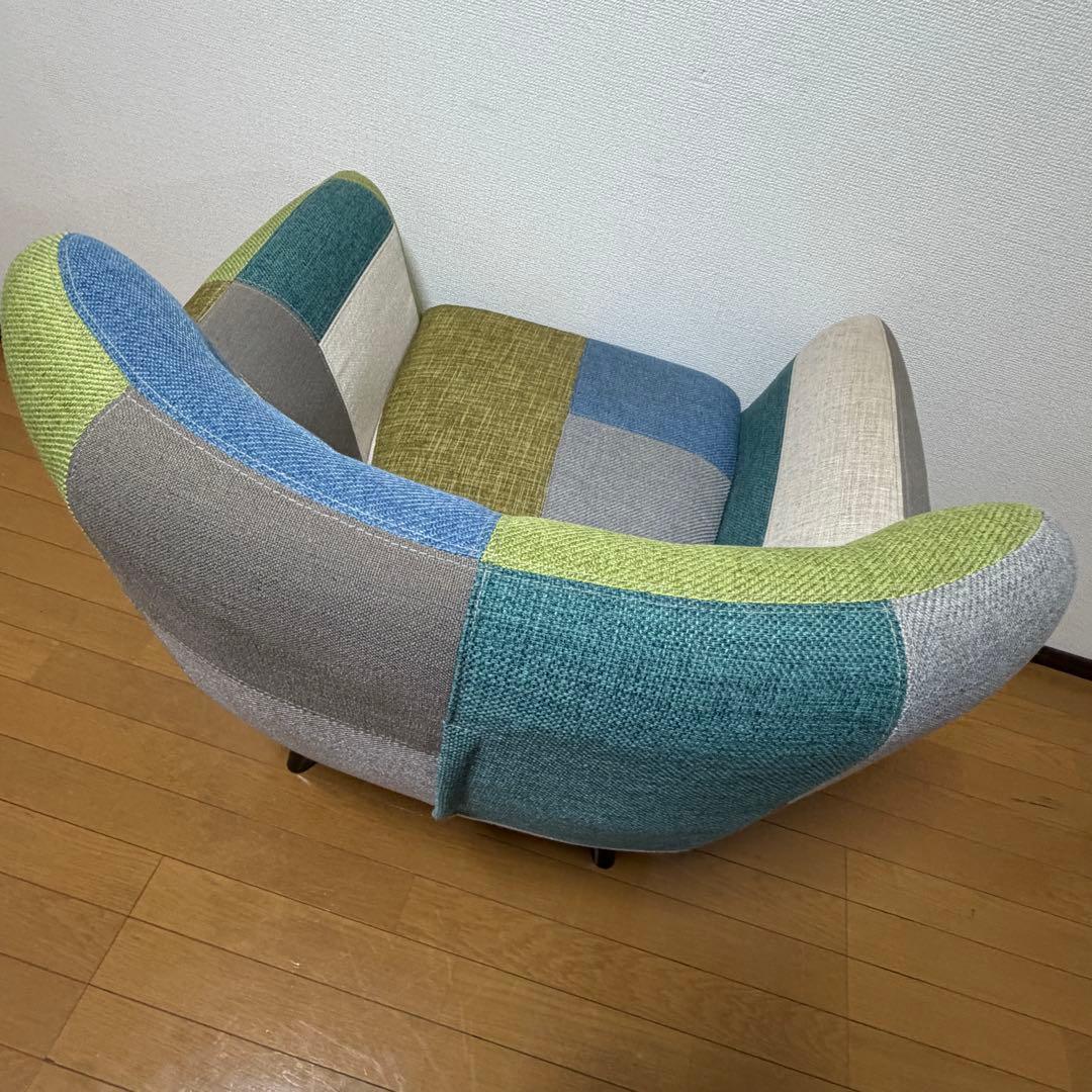 極美品✨】② フランフラン ナビア パッチワーク 1人用 ソファ 廃盤