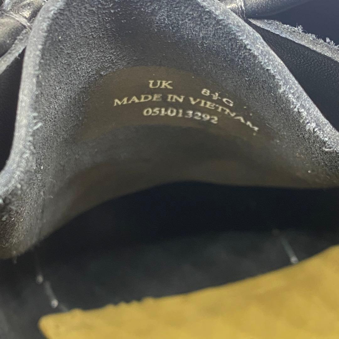 【美品】 Clarks クラークス　ワラビー 26.5cm モカシン 黒 レザー