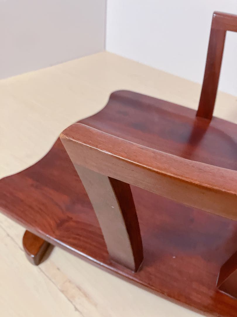 大塚家具 回転座椅子 木製 ローチェア 希少 レトロ 座椅子 回転椅子