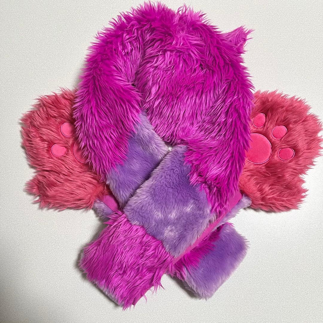 ディズニー 不思議の国のアリス チェシャ猫 マフラー ファンキャップ