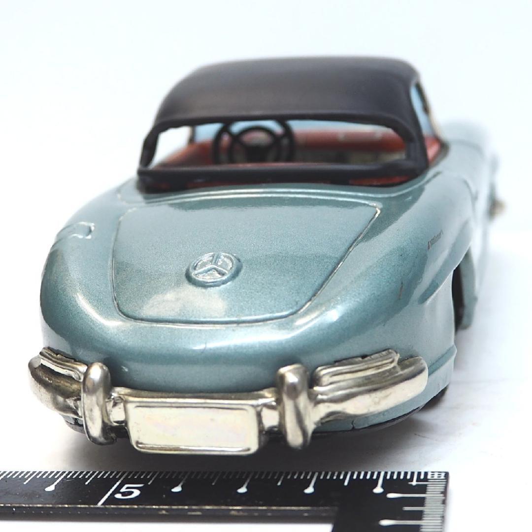 萬代屋【メルセデス ベンツ300SLソフトトップ水色】ブリキtin car 箱無