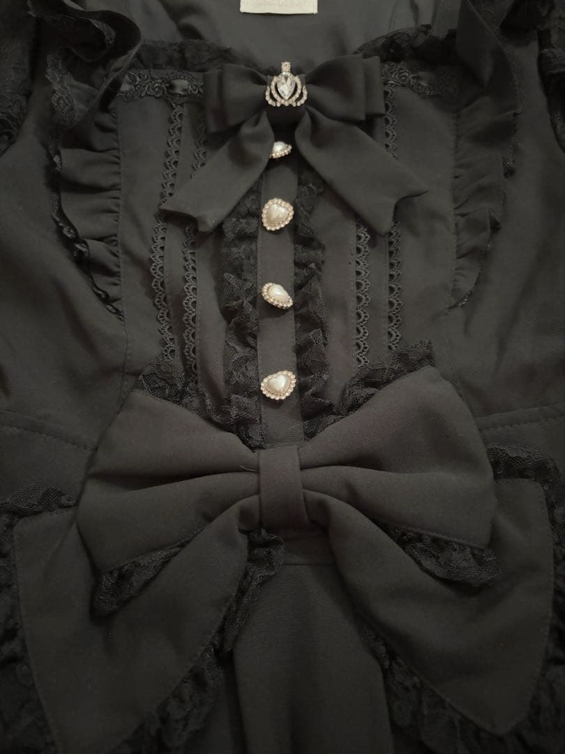 LIZ LISA ティアラリボンティアードワンピース ブラック - メルカリ