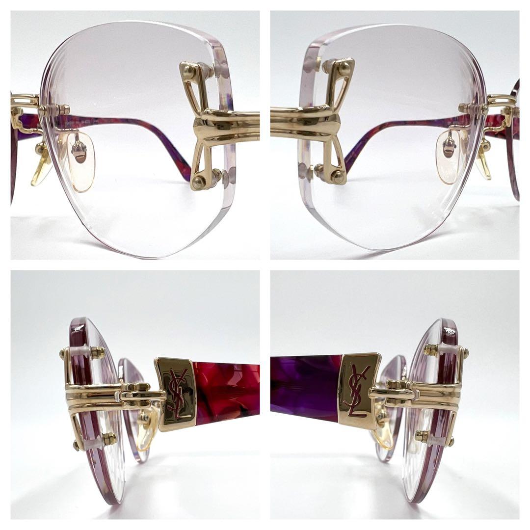 Yves saint Laurent イヴサンローラン メガネ 度入り リムレス - メルカリ