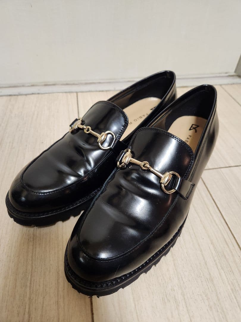 FABIO RUSCONI ブラックローファー★37 FABIO RUSCONI（ファビオルスコーニ） ローファー 「FABIO RUSCONI