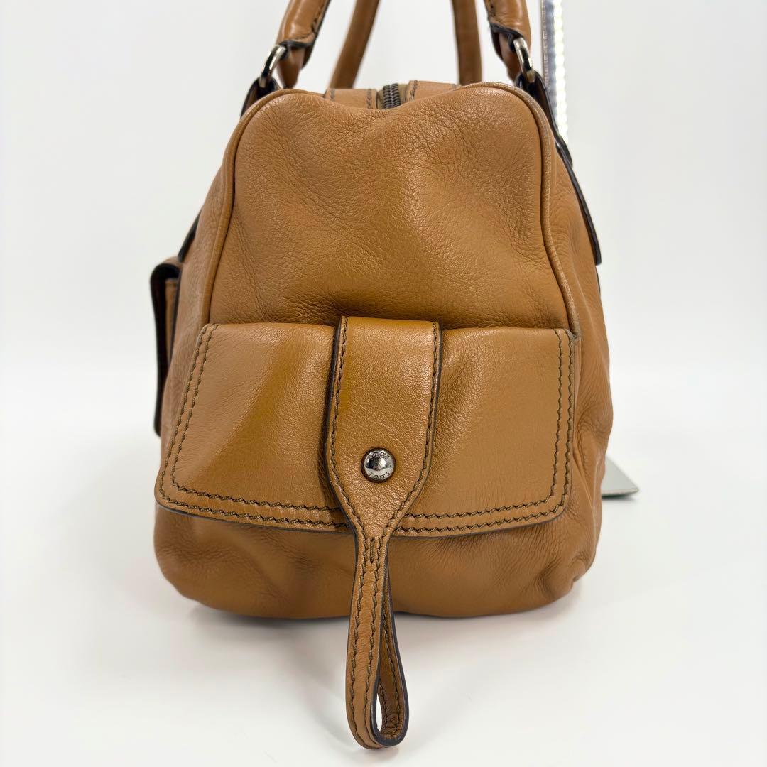 美品 TOD'S トッズ ハンドバッグ トートバッグ キャメル レザー 861