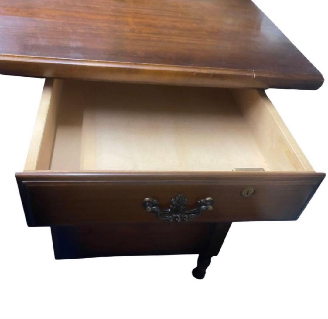 近畿限定無料配送 カリモク デスク 机 書斎 レトロ 木製 アンティーク