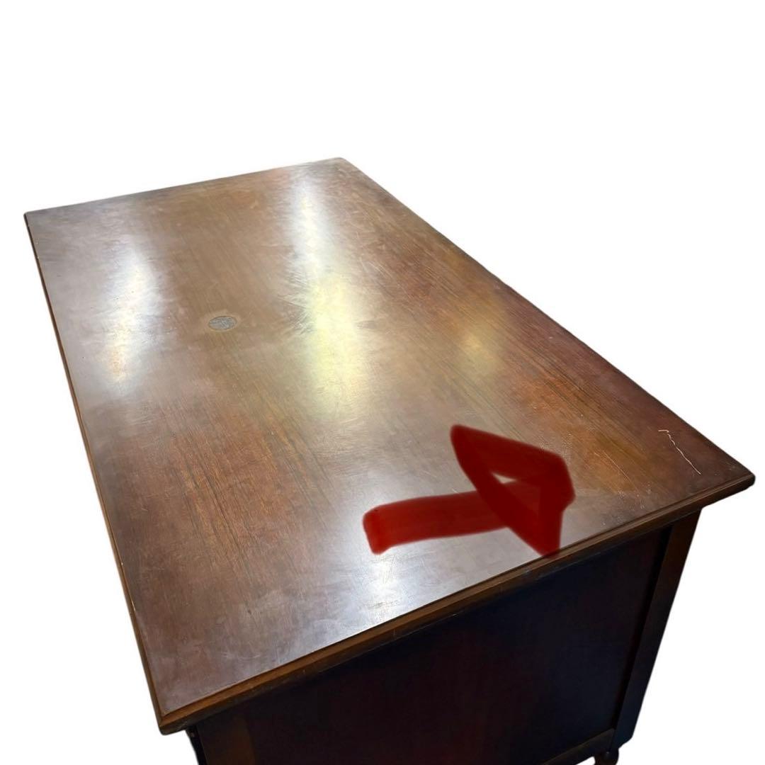 近畿限定無料配送 カリモク デスク 机 書斎 レトロ 木製 アンティーク