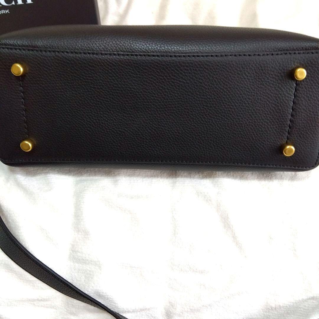 COACH ウィロウ ショルダーバッグ 2way ターンロック ブラック レザー