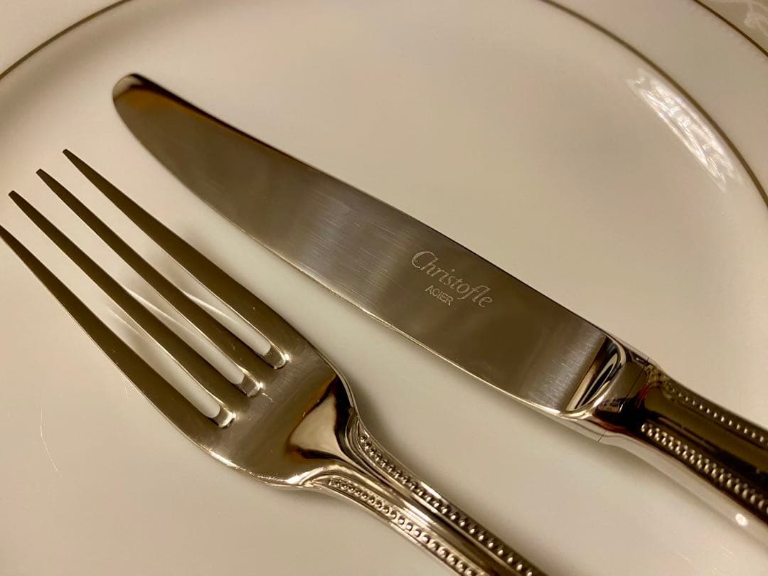 お手入れ楽々☆ステンレス製】クリストフル パール デザートカトラリー