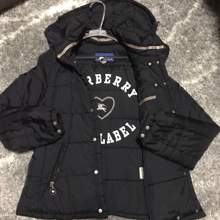 バーバリー ブルーレーベル 中綿 ジャケット ダウン ロゴ ハート S