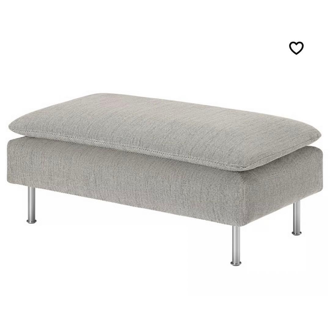【美品】IKEA SÖDERHAMN ソーデルハムン オットマン SÖDERHAMN ソーデルハムン オットマン, トネルード グレー, 93x52 cm