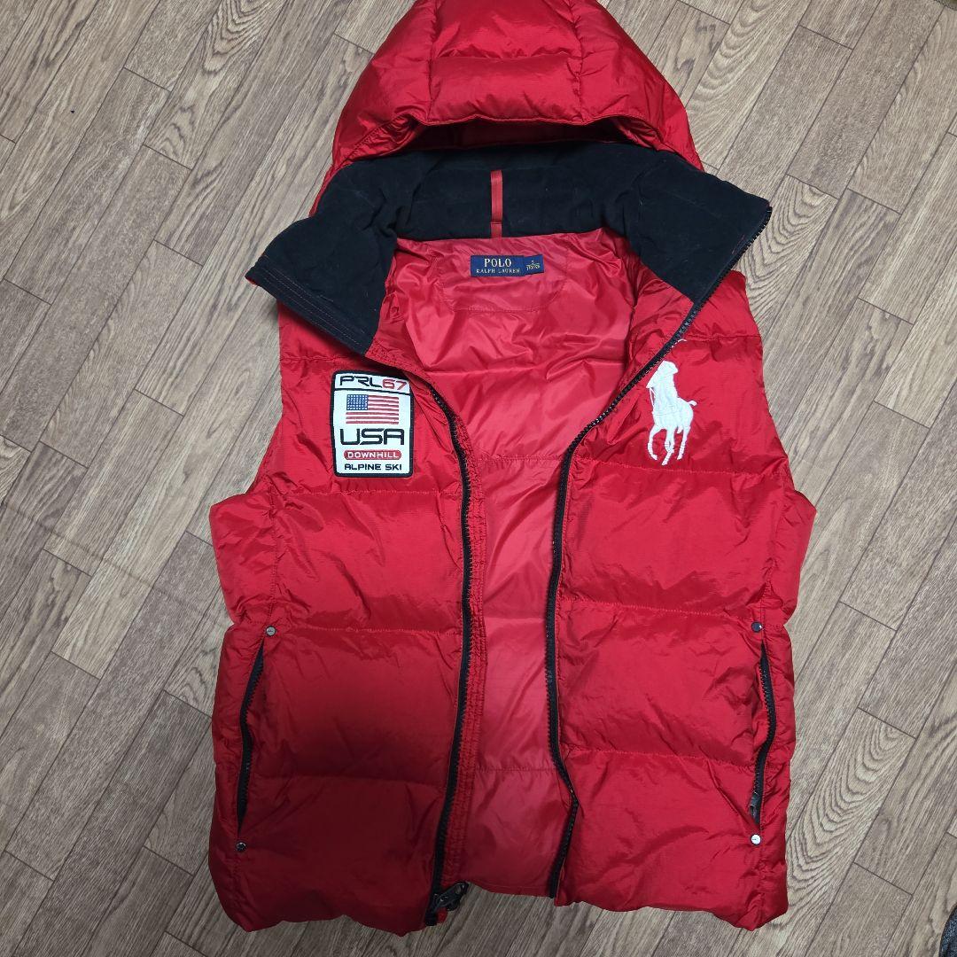 Polo Ralph Lauren レッド ダウンベスト S 中古・古着通販】POLO RALPH LAUREN (ポロ・ラルフローレン) ダウン
