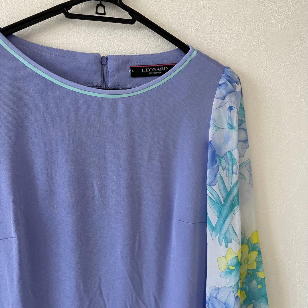 向井亜紀さん着用♪レオナール LEONARD カンカン素材 ワンピース