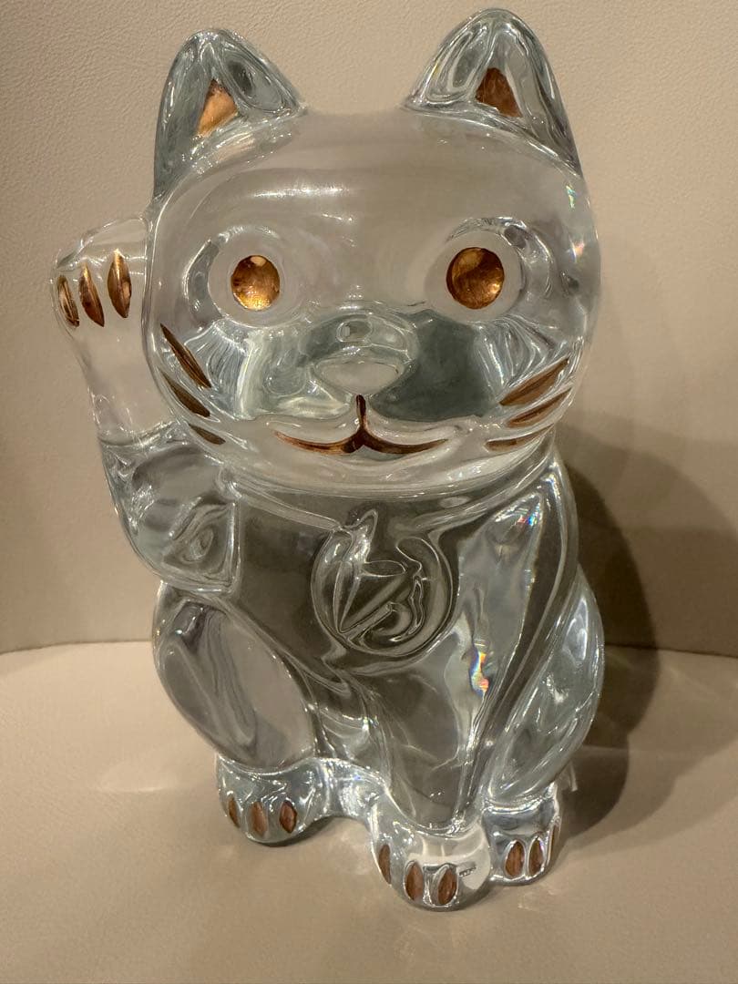 バカラ 置物 バカラ（Baccarat） サンタクロース スケート フィギュリン 箱付き