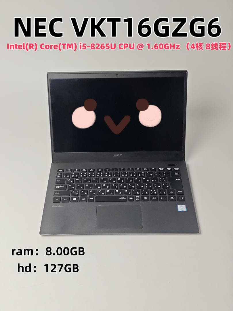 NEC VKT16GZG6 ノートPC Intel i5 8GB 127GB 楽天市場】NEC PC-VKT16GZG6 Core i5 8265U 1.6GHz/8GB/256GB(SSD
