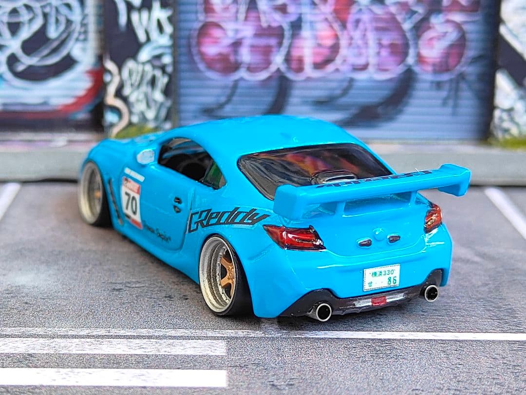 ホットウィールカスタム トヨタ GR86 ドリ車☆自作☆深リム☆トミカ