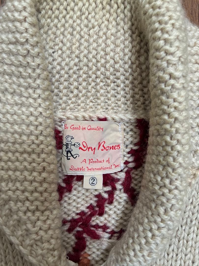 希少 Dry Bones 蜘蛛 スパイダー カウチンニット M ドライボーンズ