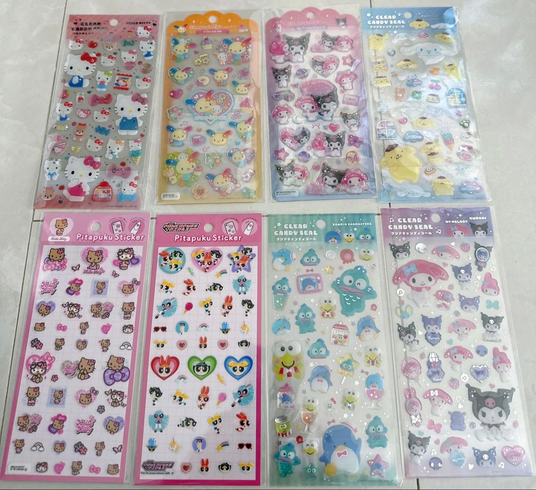 キャラクターシールセット　サンリオ　ドラえもん　たまごっち　らぶぶ　ポケモン キャラクターシールセット サンリオ ドラえもん たまごっち らぶぶ