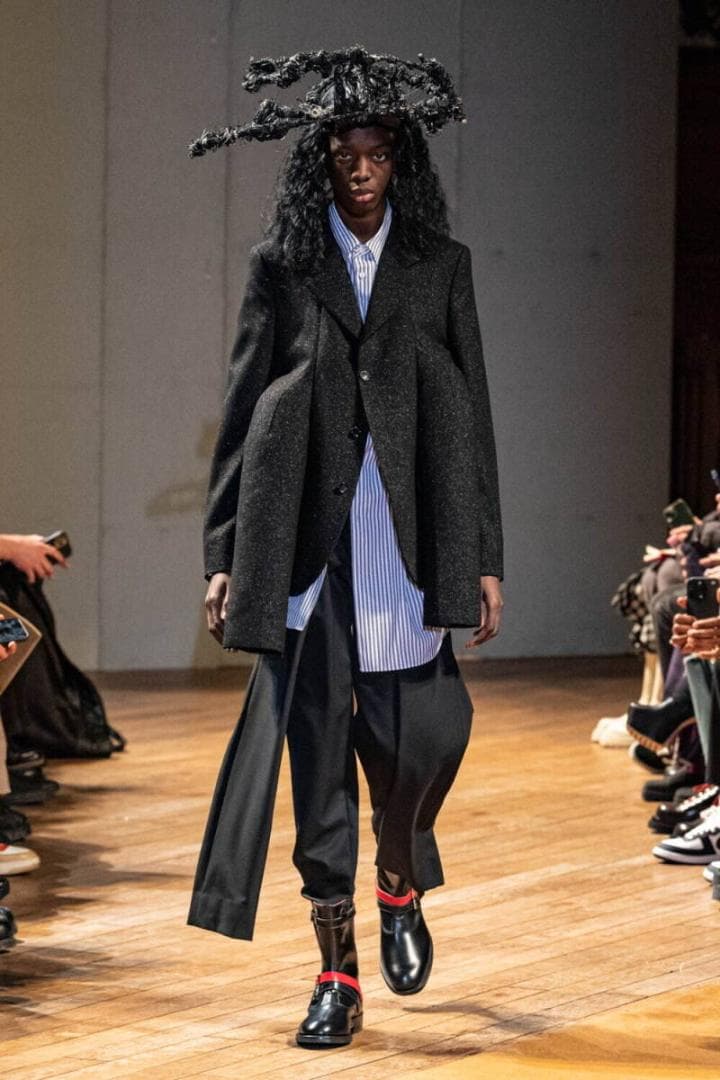 コムデギャルソンオムプリュス 23AW ダブルレングススリムパンツ