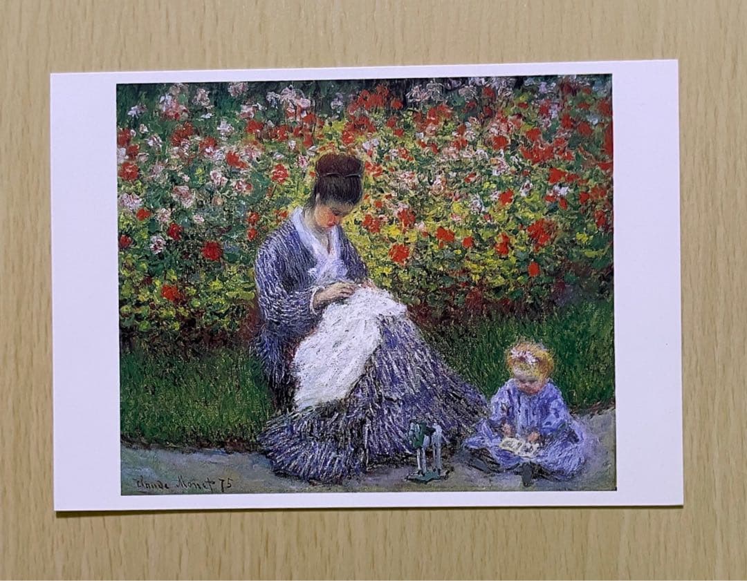 クロード・モネ MONET 庭のカミーユ・モネと子供 ポストカード - メルカリ