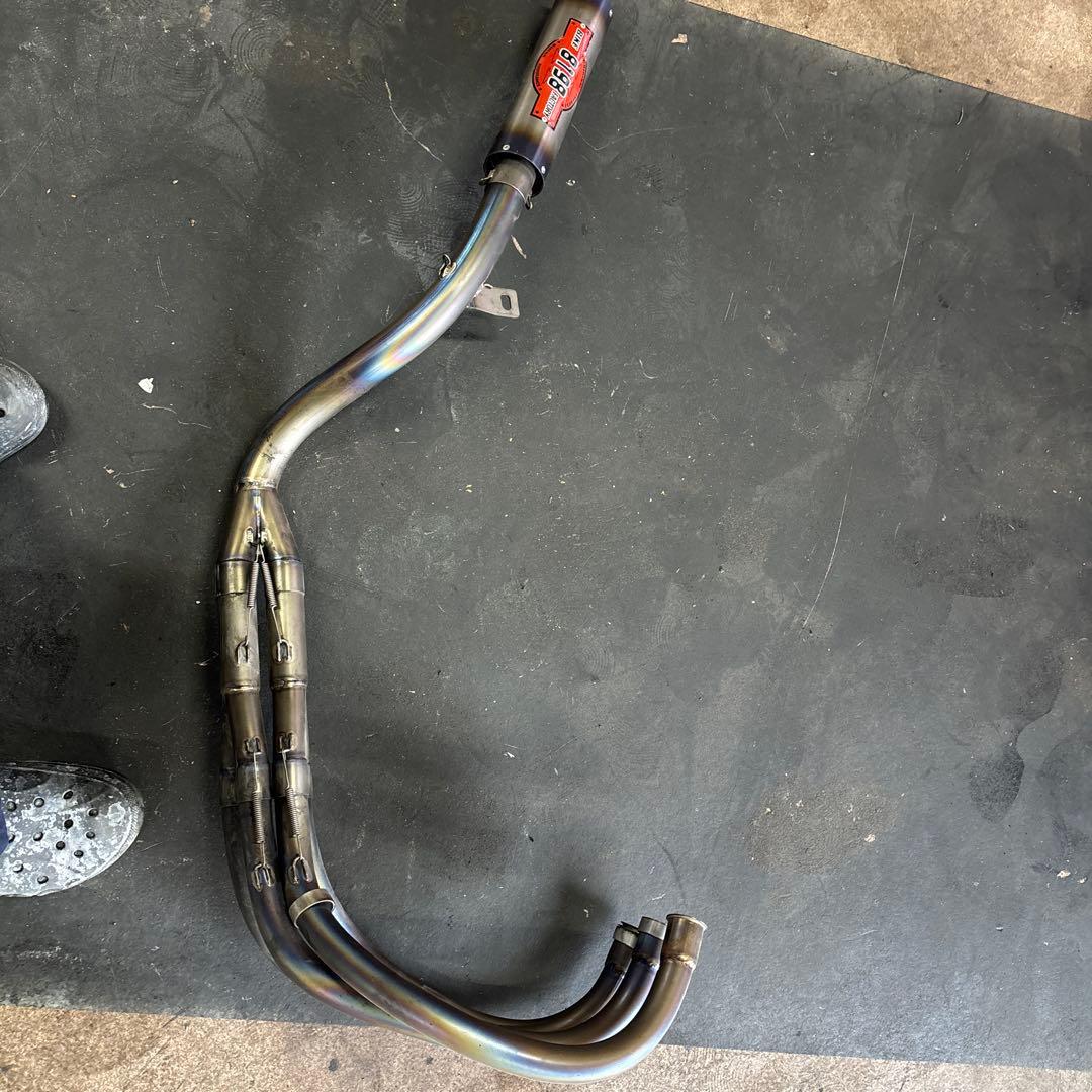 cbx400f チタン手曲げマフラー ホンダ CBX400F サタケ ステンレス手曲げマフラー 新型限定 - メルカリ